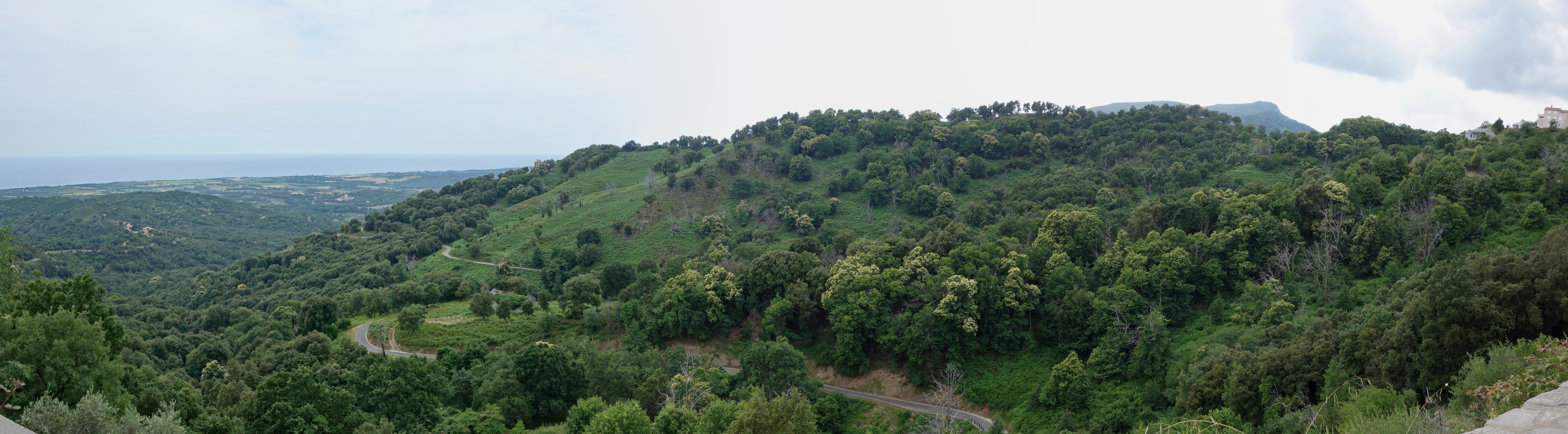 Panoramaausblick auf dem Weg nach Murato