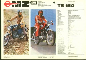 MZ TS 150 Prospekt 1973