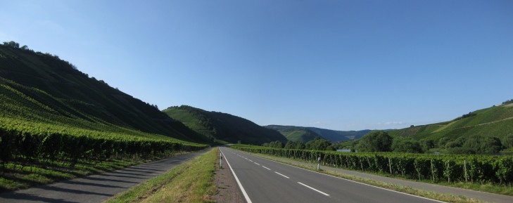 Straße durchs Mosel-Tal