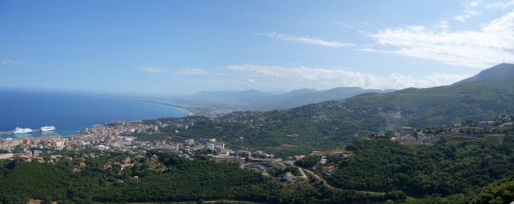 Ausblick über Bastia und den Nordöstlichen Teil der Insel